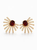 Ruby Sunburst Earings
