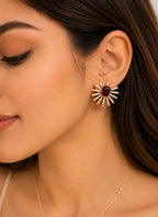 Ruby Sunburst Earings