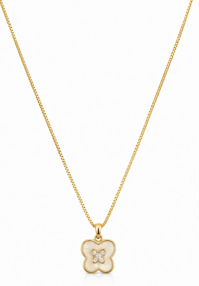 White butterfly necklace
